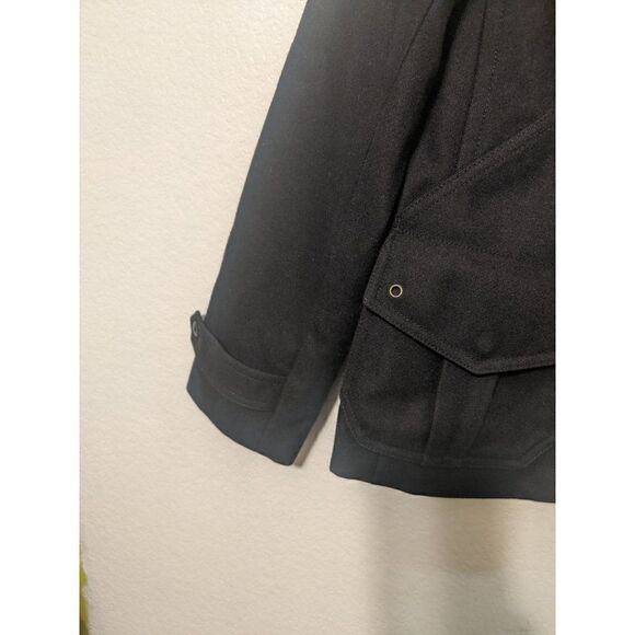 J.Crew Wool Blend Peacoat Size Small Women's Solid Black Casual Dress Coat - Picture 16 of 16